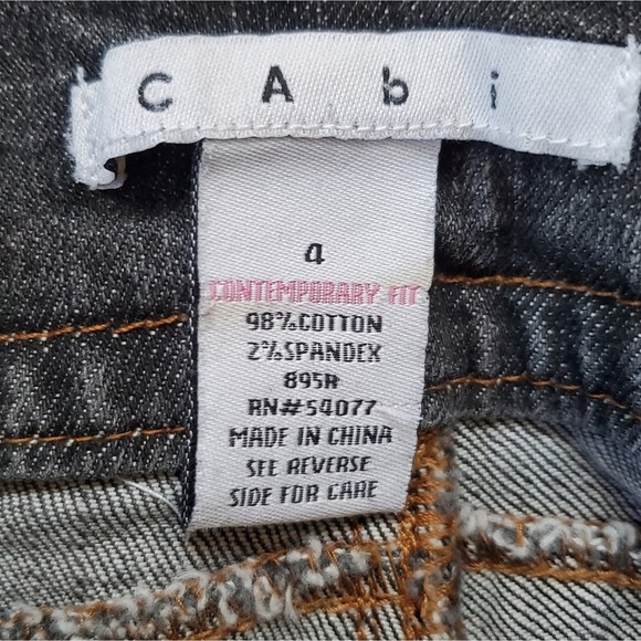 CABI women's jeans, button pockets, size 4,, wide leg - Picture 7 of 13